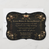 Halloween Golden Elegance Skeletons Bracket Kaart (Achterkant)