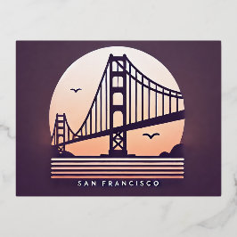 Halloween - Golden Gate Bridge | mistige nacht Folie Feestdagen Briefkaart