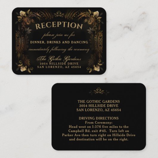 Halloween Golden Reception Kaarten 3.5 x 2.5 (Voorkant / Achterkant)