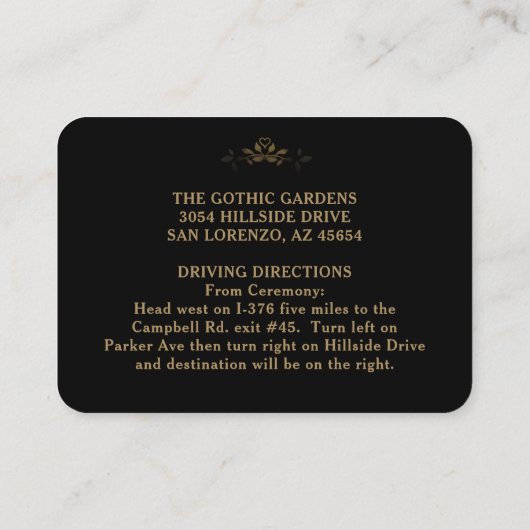 Halloween Golden Reception Kaarten 3.5 x 2.5 (Achterkant)