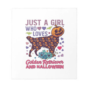 Halloween Golden Retriever_1 Notitieblok