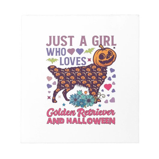 Halloween Golden Retriever_1 Notitieblok (Voorkant)