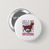 Halloween Golden Retriever_1 Ronde Button 5,7 Cm (Voorkant /achterkant)