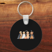 Halloween Golden Retriever Dog Sleutelhanger (Voorkant)