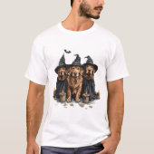 Halloween Golden Retriever Dogs Jack O Lantern T-shirt (Voorkant)
