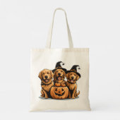 Halloween Golden Retriever Dogs Jack O Lantern Tote Bag (Achterkant)