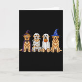 Halloween Golden Retriever Ghost Soky Dog Lovers D Kaart (Voorkant)