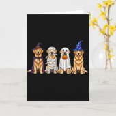 Halloween Golden Retriever Ghost Soky Dog Lovers D Kaart (Gele Bloem)