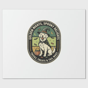 Halloween Golden Retriever Griezelnacht Club Cadeaupapier