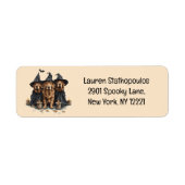 Halloween Golden Retriever Honden Jack O Lantern Etiket (Voorkant)