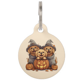 Halloween Golden Retriever Honden Jack O Lantern Huisdierpenning