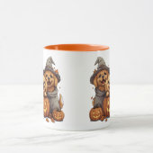 Halloween Golden Retriever Honden Jack O Lantern Mok (Midden)
