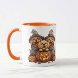 Halloween Golden Retriever Honden Jack O Lantern Mok