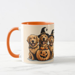 Halloween Golden Retriever Honden Jack O Lantern Mok