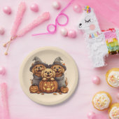 Halloween Golden Retriever Honden Jack O Lantern Papieren Bordje (Feest)