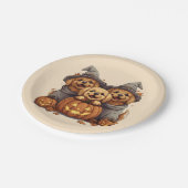 Halloween Golden Retriever Honden Jack O Lantern Papieren Bordje (Gekanteld)