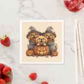 Halloween Golden Retriever Honden Jack O Lantern Servet (Insitu)