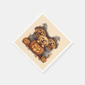 Halloween Golden Retriever Honden Jack O Lantern Servet (Hoek)