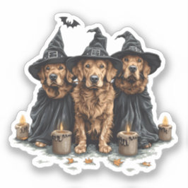 Halloween Golden Retriever Honden Jack O Lantern Sticker