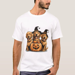 Halloween Golden Retriever Honden Jack O Lantern T-shirt