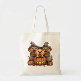 Halloween Golden Retriever Honden Jack O Lantern Tote Bag