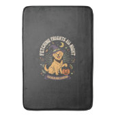 Halloween Golden Retriever Pompoen Ondeugd Badmat (Voorkant Verticaal)