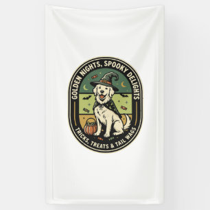 Halloween Golden Retriever Spoker Nachtclub Spandoek