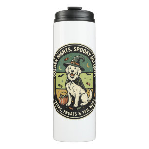 Halloween Golden Retriever Spoker Nachtclub Thermosbeker