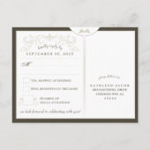 Halloween Golden Skeletons RSVP Briefkaart (Achterkant)