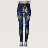 Halloween Golden Skulls Leggings (Voorkant)