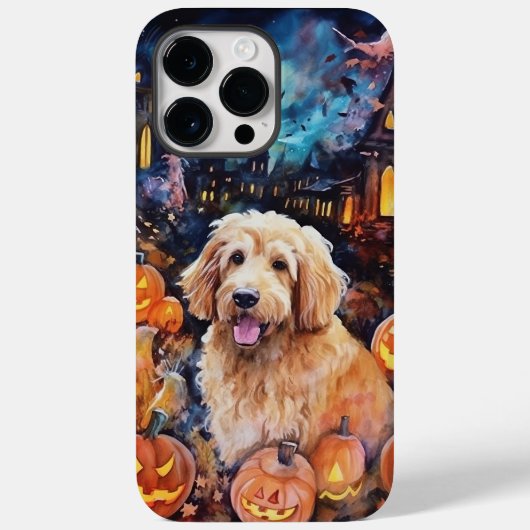 Halloween Goldendole met pompoenen eng Case-Mate iPhone Case (Achterkant)
