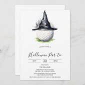 Halloween Golf Invitation, Halloween Par-t-shirt Kaart (Voorkant / Achterkant)