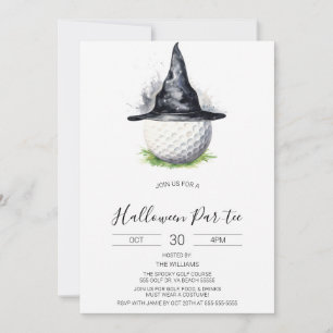 Halloween Golf Invitation, Halloween Par-t-shirt Kaart