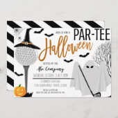 Halloween Golf Party uitnodiging (Voorkant / Achterkant)