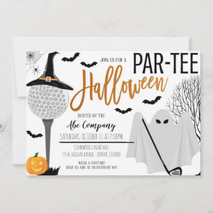 Halloween Golf Party uitnodiging