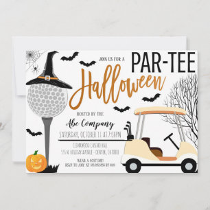 Halloween Golf Party uitnodiging