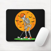 Halloween Golf Skeleton Soky Golfer Halloween Golf Muismat (Met muis)