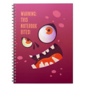 Halloween Goofy Eyed Zombie Face Spiral Notebook Notitieboek (Voorkant)