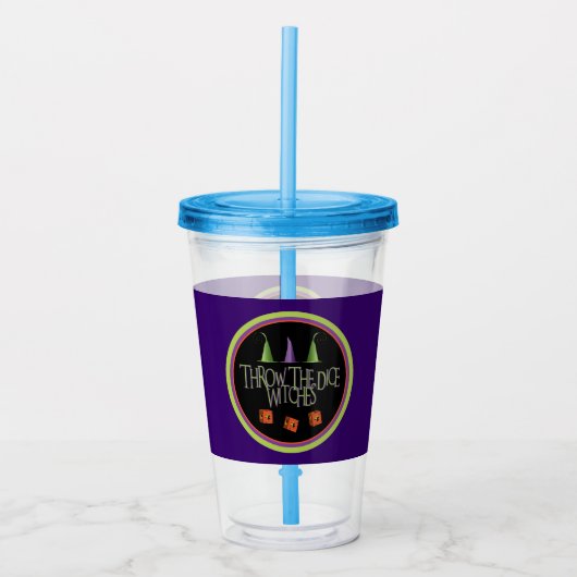 Halloween Gooi De dobbelstenen Heksen Bunco Feest  Acryl Drinkbeker (Voorkant)