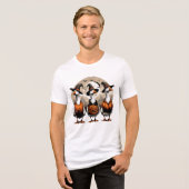 Halloween Goose Boo Ghost Autumn Pumpkin  Tri-Blend Shirt (Voorkant volledig)