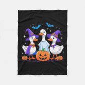 Halloween Goose Ghost Pumpkin Witch Costume Soky F Fleece Deken (Voorkant)