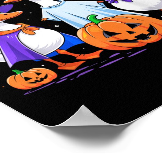 Halloween Goose Ghost Pumpkin Witch Costume Soky F Poster (Hoek)