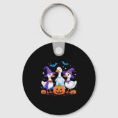 Halloween Goose Ghost Pumpkin Witch Costume Soky F Sleutelhanger (Voorkant)