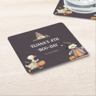 Halloween Goose Grey Kids Verjaardag Kostuumfeest Kartonnen Onderzetters