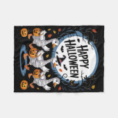 Halloween Goose Happy Halloween Goose Fleece Deken (Voorkant (Horizontaal))