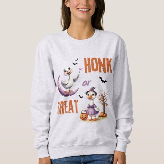 Halloween Goose Honk of Behandel Herfst Vibes Trui (Voorkant)