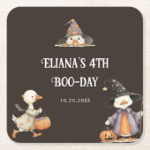 Halloween Goose Kids Verjaardag Kostuumfeest Kartonnen Onderzetters (Voorkant)