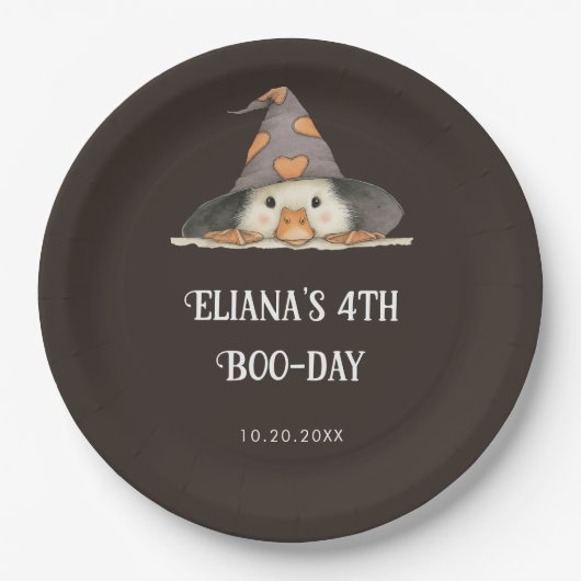 Halloween Goose Kids Verjaardag Kostuumfeest Papieren Bordje (Voorkant)