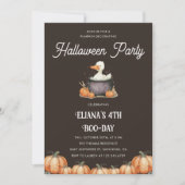 Halloween Goose Kids Verjaardag Pompoen Decoreren Kaart (Voorkant)