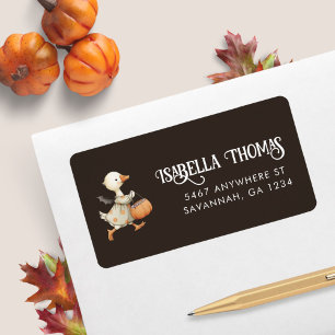 Halloween Goose Kids Verjaardagsfeest Retouradres Etiket